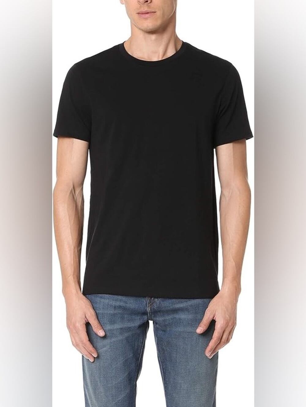 Vince 100% Cotton Black Crewneck Short Sleeve T-shirt Size Large